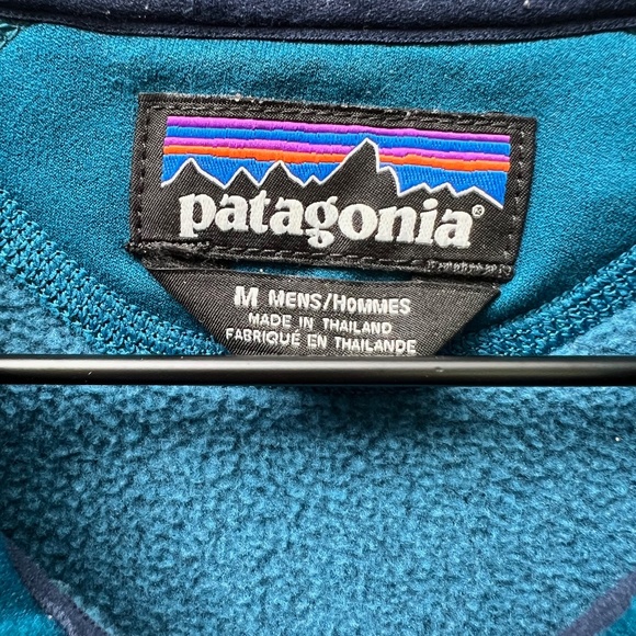 Men's Patagonia Men's Better Sweater® 1/4-Zip Fleece Teal Size Medium - Picture 6 of 16